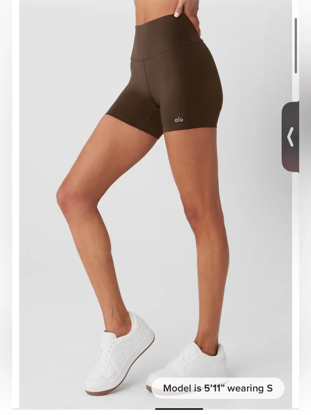 NWT ALO YOGA Airlift Energy Short Espresso Brown Size Large
